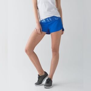 Lululemon Speed Short Pipe Dream Blue / Tidal Trip Pipe Dream Blue Size 10